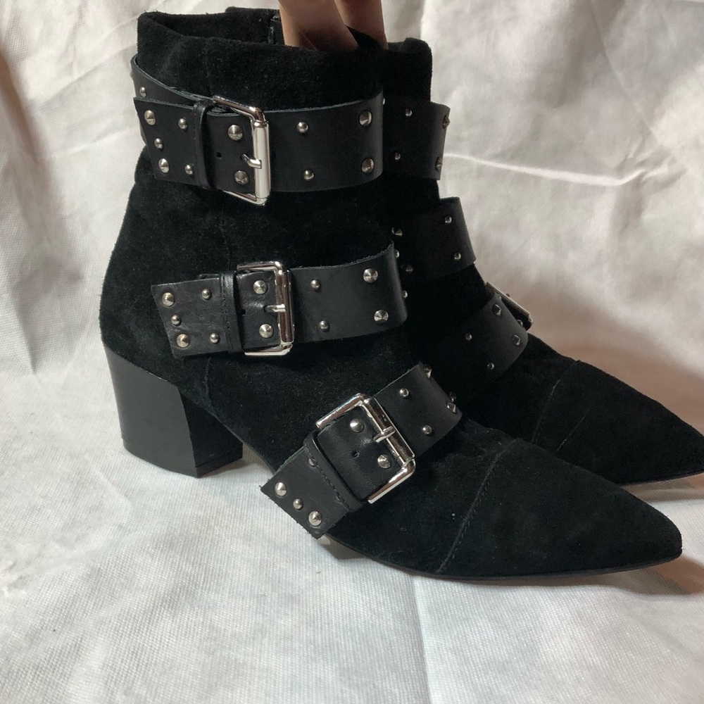 ASOS Suede Buckle Booties